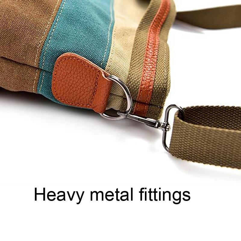 Multi Layer Canvas Crossbody Bag For Women Simple Design