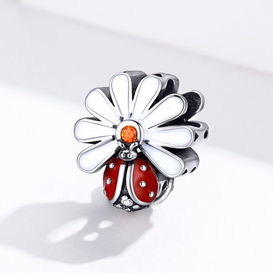 925 Sterling Silver Ladybug Beads For Diy Bracelets & Necklaces