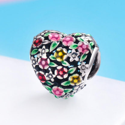 925 Sterling Silver Floral Valley Beads For Diy Bracelets & Necklaces