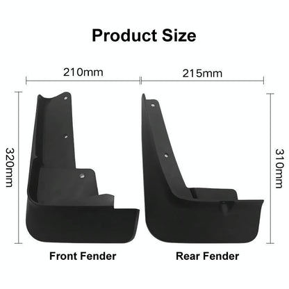 For Mitsubishi Outlander 2021 4Pcs / Set Car Auto Soft Plastic Splash Flaps Fender Guard