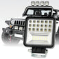 2 Pcs 4 Inch 20W Spot / Flood Light White Light Square - Shaped Waterproof Car Suv Work Lights Spotlight Led Bulbs Dc 9 - 30V