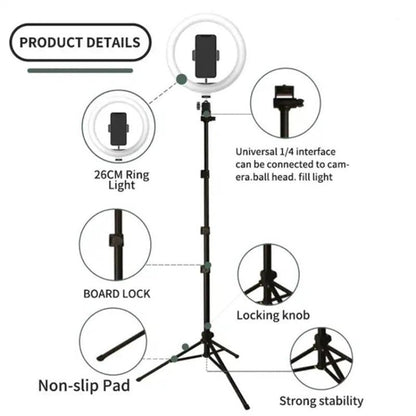 10 Inch Ring Light Set for Live Streaming and Beauty Stand