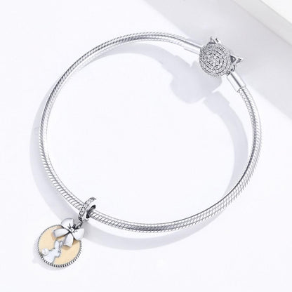 925 Sterling Silver Bunny Pendant For Bracelet Or Necklace