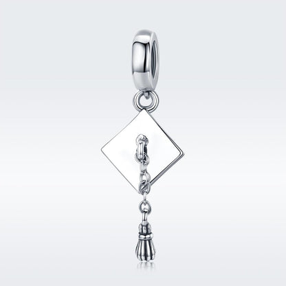 925 Sterling Silver Diy Bracelet Charm University Hat Beads
