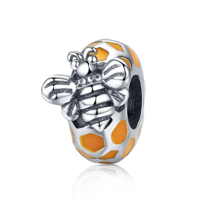 925 Sterling Silver Bee Charm For Diy Bracelets & Necklaces