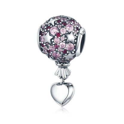 925 Sterling Silver Diy Confession Balloon Pendant For Bracelet Or Necklace