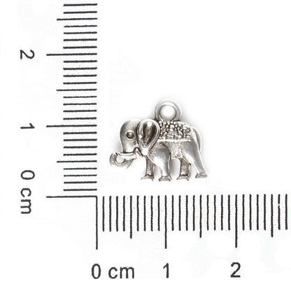 24 Antique Elephant Charms For Diy Crafts