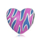 925 Sterling Silver Contrast Heart Beads For Diy Bracelets & Necklaces
