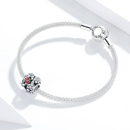 925 Sterling Silver Ladybug Beads For Diy Bracelets & Necklaces