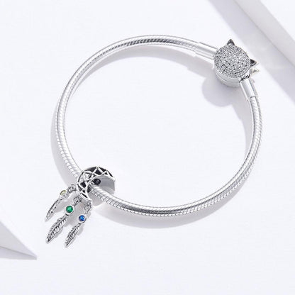 925 Sterling Silver Moon Beaded Bracelet Accessory