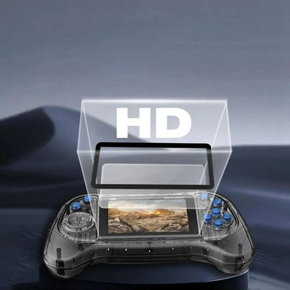 Q8 Handheld Game Console - 3.0 Screen 800 Built-In Games Tv Connection - Transparent Blue - Doubles Transparent Purple