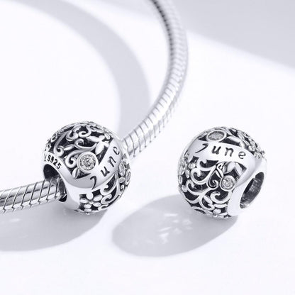 925 Sterling Silver Diy Birthstone Bracelet & Necklace Set June Style - June