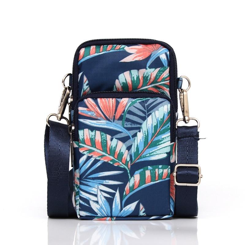 Animal Park Mini Crossbody Phone Wallet With Arm Band - Brown Printing