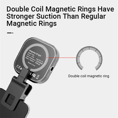 Rechargeable Mini Magnetic Selfie Light - Tri-colour Temperature
