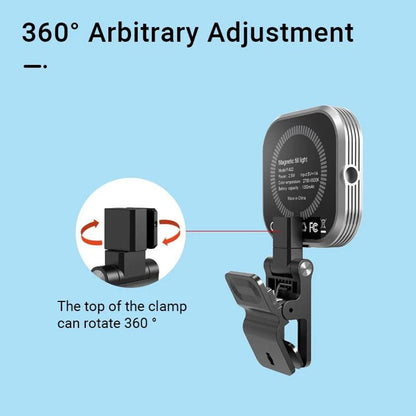Rechargeable Mini Magnetic Selfie Light - Tri-colour Temperature