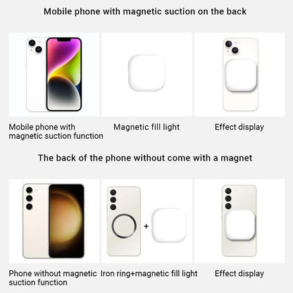 Rechargeable Mini Magnetic Selfie Light - Tri-colour Temperature