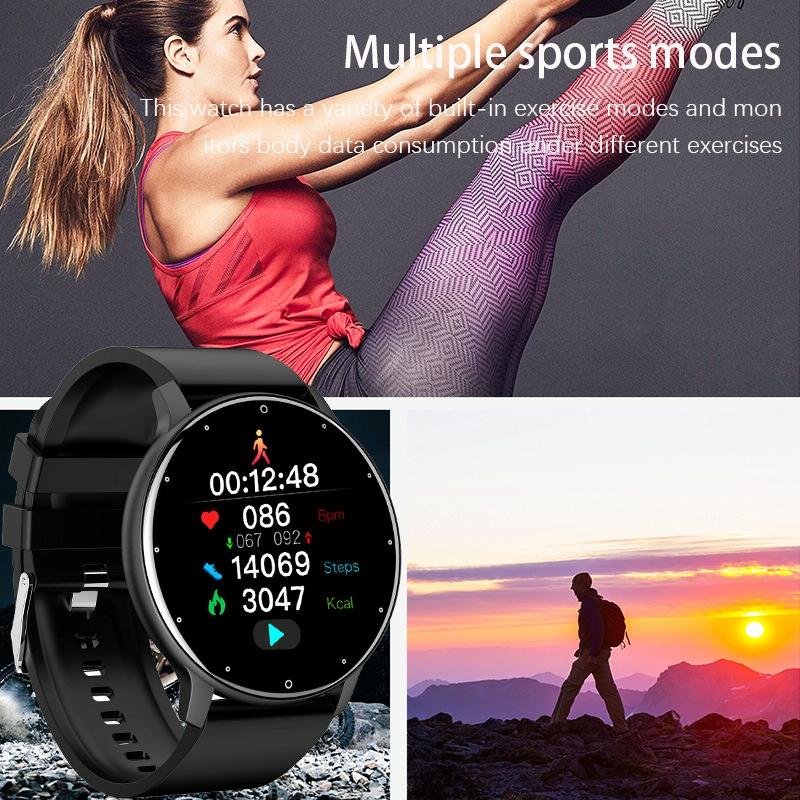 Heart Rate / Blood Oxygen / Blood Pressure Monitoring Bluetooth Smart Calling Watch - Mesh Pink