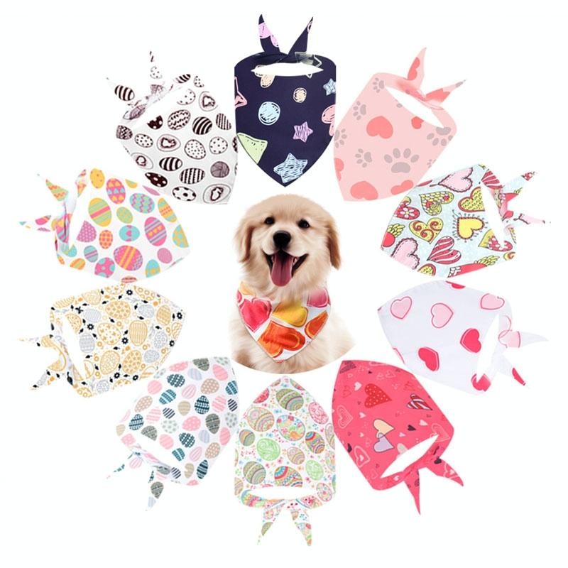 Cute Pet Triangle Towel Bib Cartoon Cats And Dogs Drool Towel Scarf - Size 01 - 06