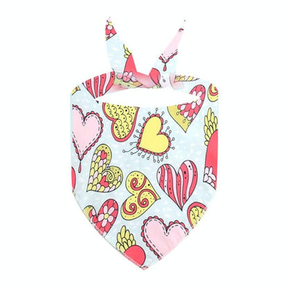 Cute Pet Triangle Towel Bib Cartoon Cats And Dogs Drool Towel Scarf - Size 01 - 06