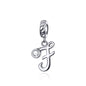 925 Sterling Silver Personalized Letter Pendant For Diy Bracelets And Necklaces Style - F