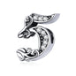 925 Sterling Silver Relief Number Series 0 9 Beads For Diy Bracelets And Necklaces Style - 5