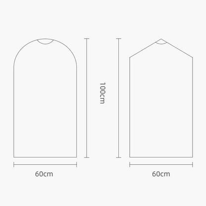 100 Disposable Dust Bags - 60X100Cm - Thick Pe Material - Transparent