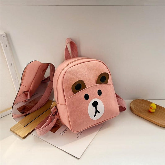 Adorable Bear Schoolbag For Kids - Cartoon Design - Bear Pink