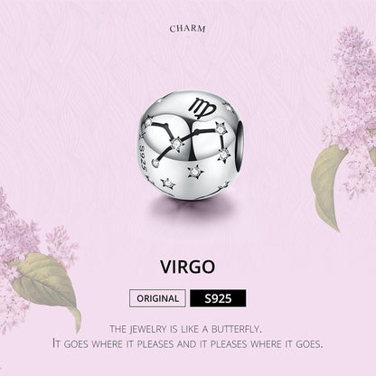 925 Sterling Silver Diy Zodiac Bracelet Beads Virgo Style - Virgo