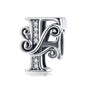 Diy Beaded Bracelet With Zircon Beads 26 Letters Style - F