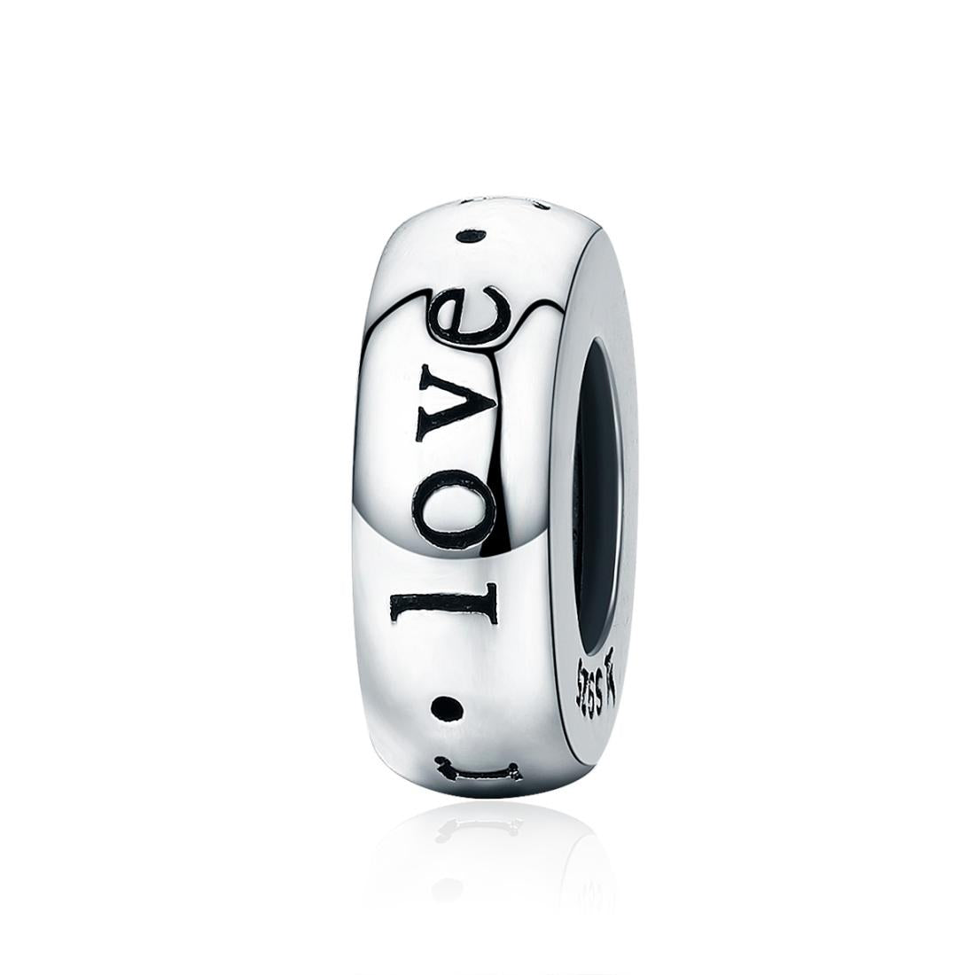925 Sterling Silver Love Heart Beads Perfect Gift!