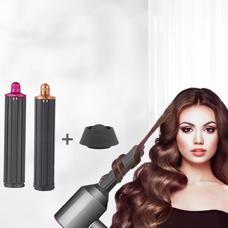 Upgraded Long Curling Barrels for Dyson Airwrap Hair Dryer with Nozzle and Adapter