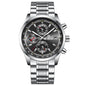 Waterproof Luminous Quartz Watch - Multifunctional 30m - White Steel-Black