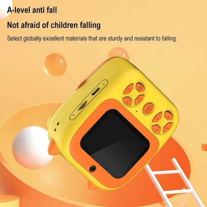 Instant Print Camera with Dual Lens - 2.8 Screen for Kids Blue - Blue + 32G Card