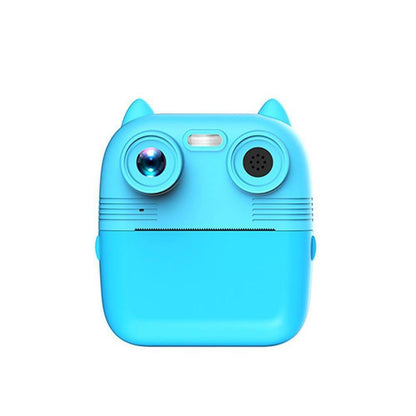 Instant Print Camera with Dual Lens - 2.8 Screen for Kids Blue - Blue + 32G Card