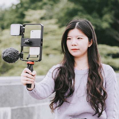Vlogging Video Rig With Led Light Mic & Tripod