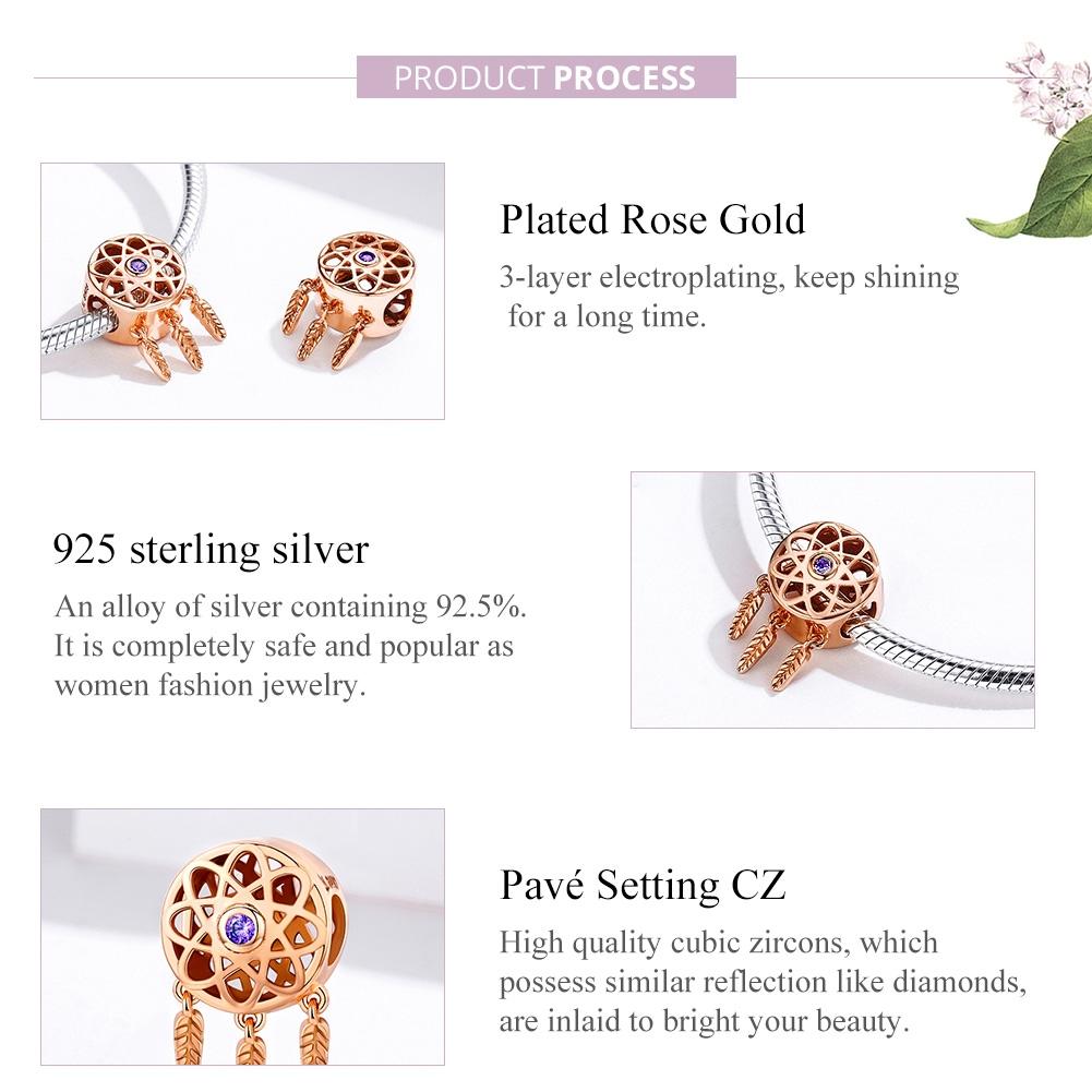 Rose Gold Plated Hollow Beads