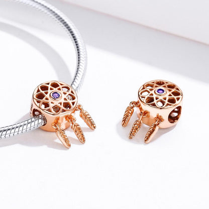 Rose Gold Plated Hollow Beads