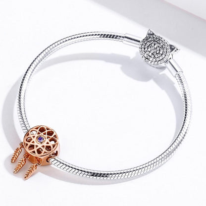 Rose Gold Plated Hollow Beads