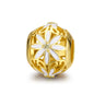 925 Sterling Silver Golden Daisy Beaded Bracelet Charms