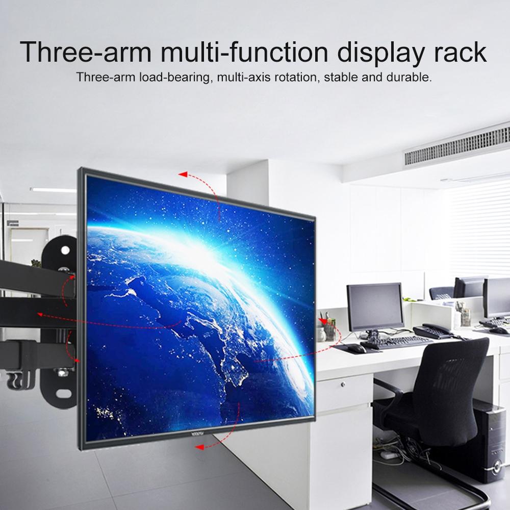 Universal Rotatable Retractable Monitor Wall Mount - 14-27 Inch