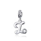 925 Sterling Silver 26 English Letter Beads For Diy Bracelets & Necklaces Style - Z