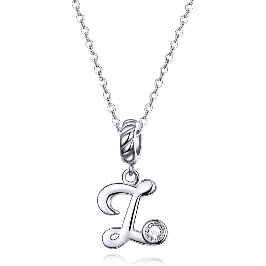 925 Sterling Silver 26 English Letter Beads For Diy Bracelets & Necklaces Style - Z
