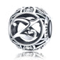 925 Sterling Silver 26 English Letter Beads For Diy Bracelets & Necklaces Style - Z