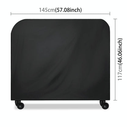 Waterproof 210D Oxford Cloth Bbq Grill Cover - Anti-Uv Dust-Proof Folding - Fits Gas Charcoal Electric - 145X61X117Cm - Black