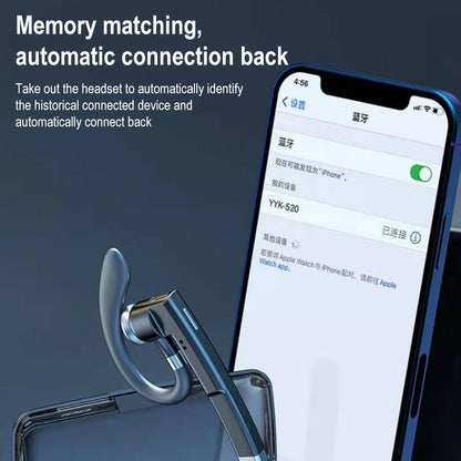 Wireless Bluetooth Earphone with Noise Cancelling & Rotatable Earhook - Charging Box & Digital Display