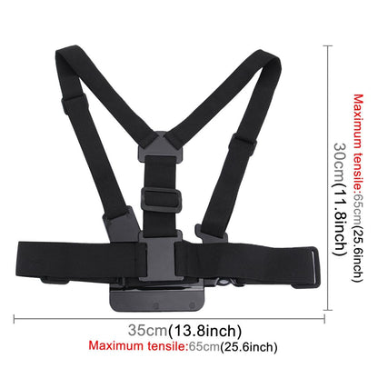 Universal Body Mount Belt for Action Cameras with j Hook and Long Screw