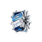925 Sterling Silver Blue Zircon Cube Beads For Diy Bracelets & Necklaces