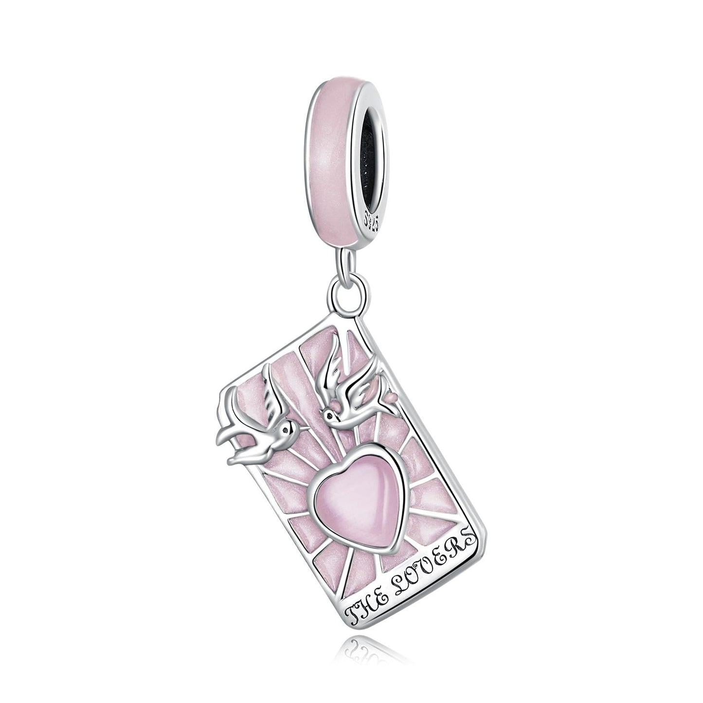 925 Sterling Silver Tarot Lover Pendant For Diy Bracelet Or Necklace