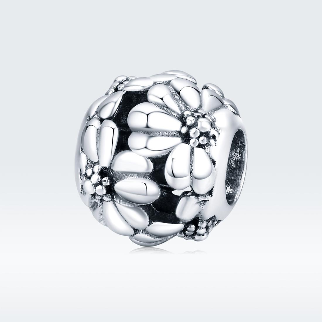 925 Sterling Silver Daisy Beads For Diy Bracelets & Necklaces
