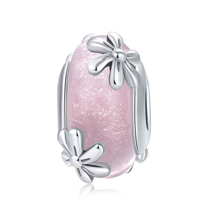 925 Sterling Silver Spring Flower Beads For Diy Bracelets & Necklaces